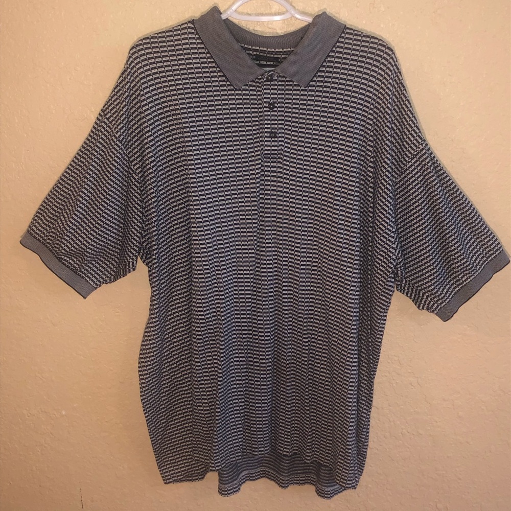 Blue and White Polo Tee